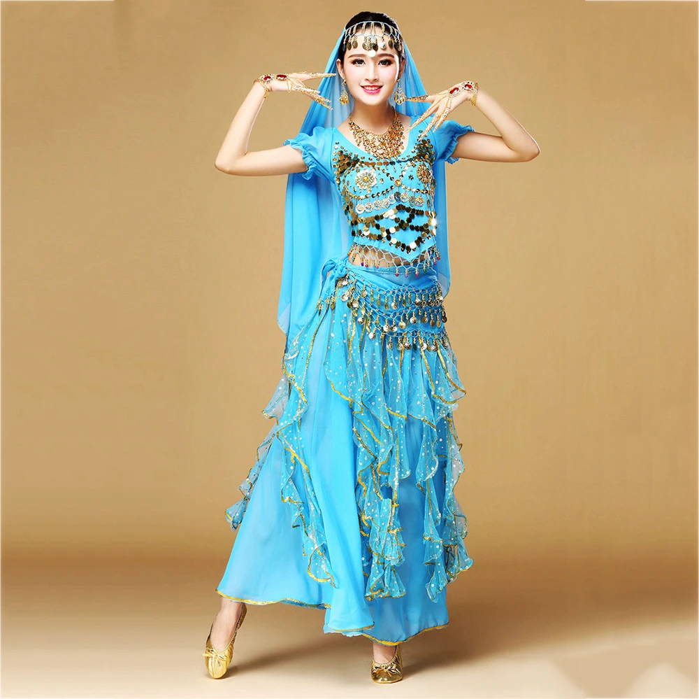 Костюм для танца живота женский желтый синий красный летний I135 | Тематическая