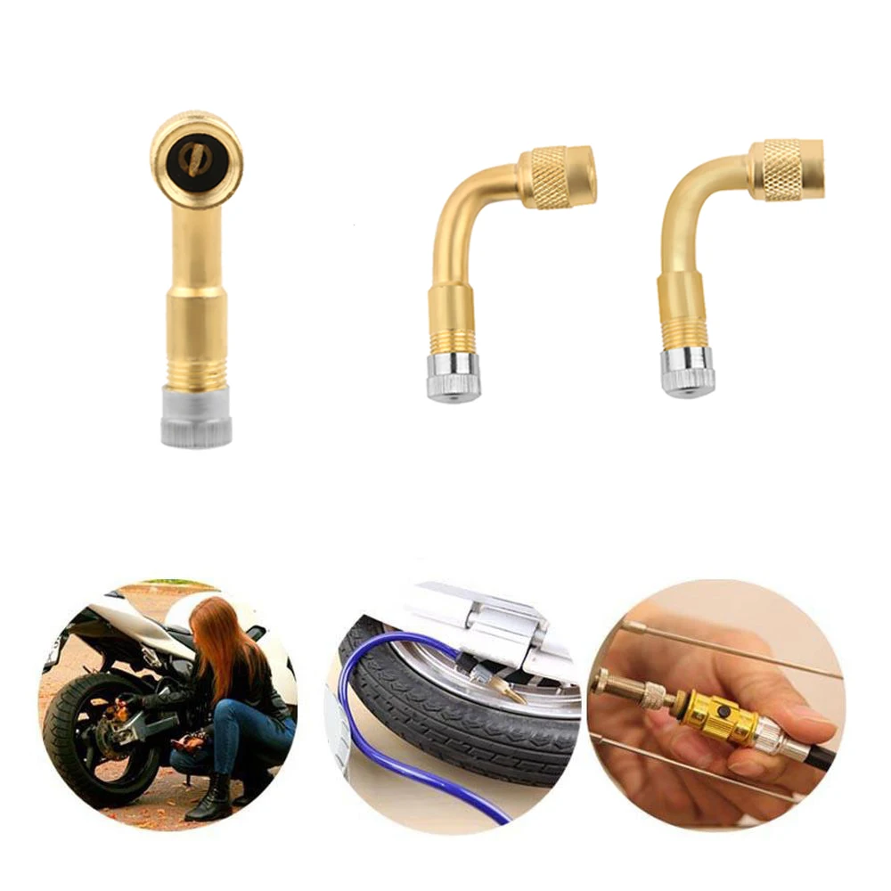 Универсальный 90 угловой адаптер для шин с длинным хвостовиком латунный