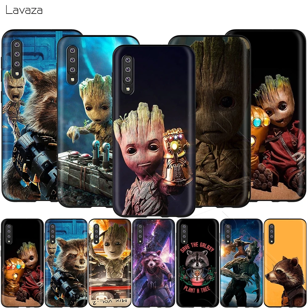 Lavaza Guardian реактивный енот Грут Treeman чехол для samsung Galaxy S6 S7 край J6 S8 S9 S10 плюс A3 A5 A6 A7 A8 A9 Note 8, 9