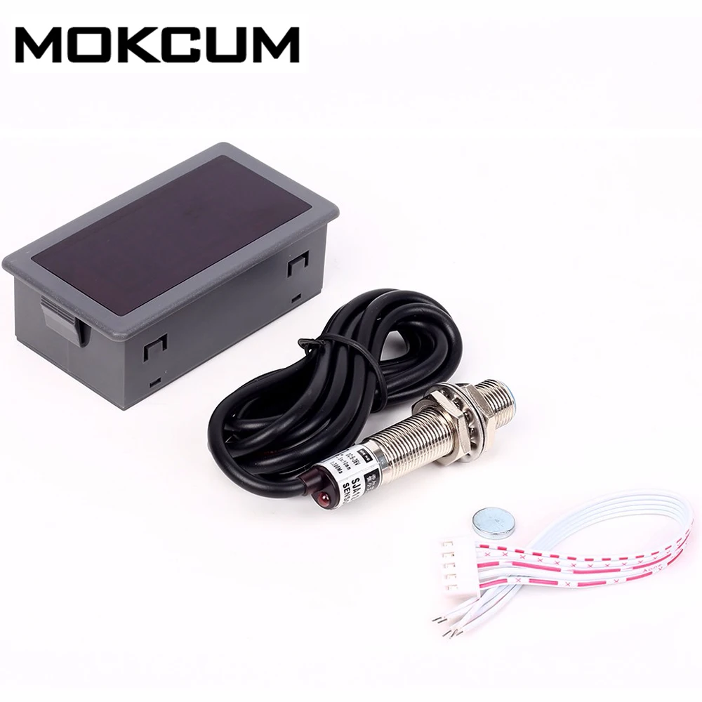 4Bit цифровой дисплей Тахометр для двигателя Скорость ometer со счетчиком RPM метр