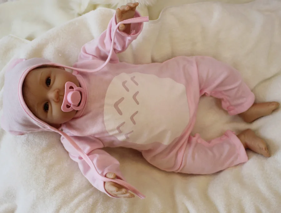 

Cute BeBe Reborn Doll PP Cotton Body 55cm Silicone Reborn Baby Dolls Lifelike Newborn Baby Gift Juguetes Babies Toys