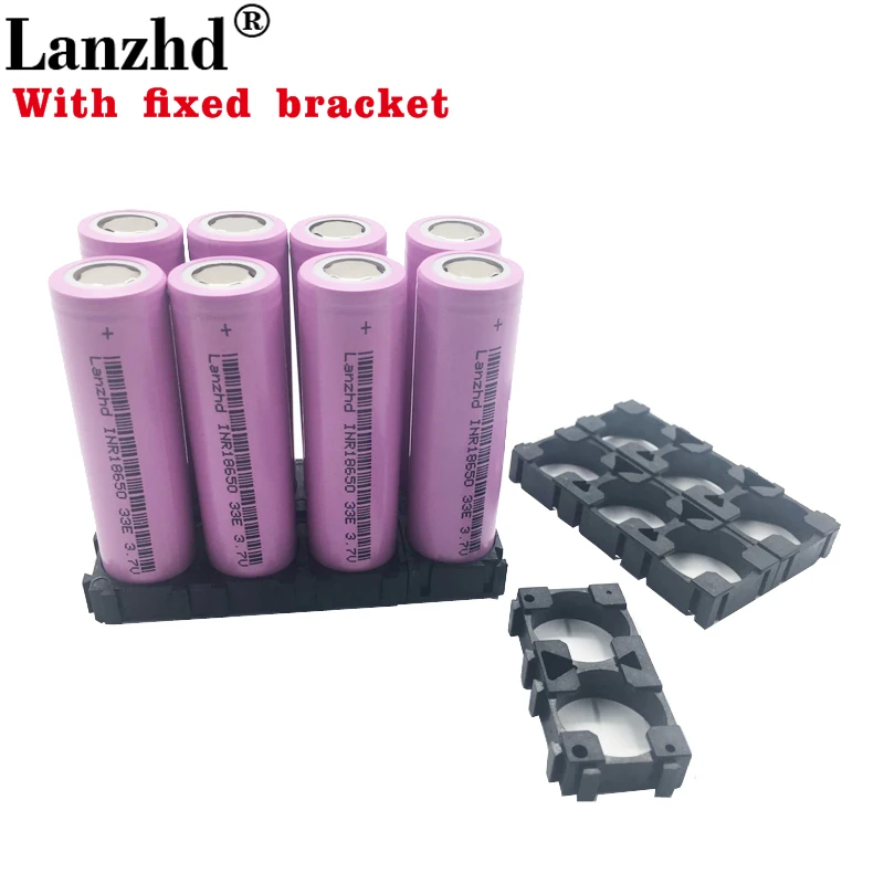 8-30PCS 18650 Batteries 3.7V Li ion 3300mAh 30A 18650VTC7 INR18650 battery with fixed bracket 18650 Holder and Splicing Bracket
