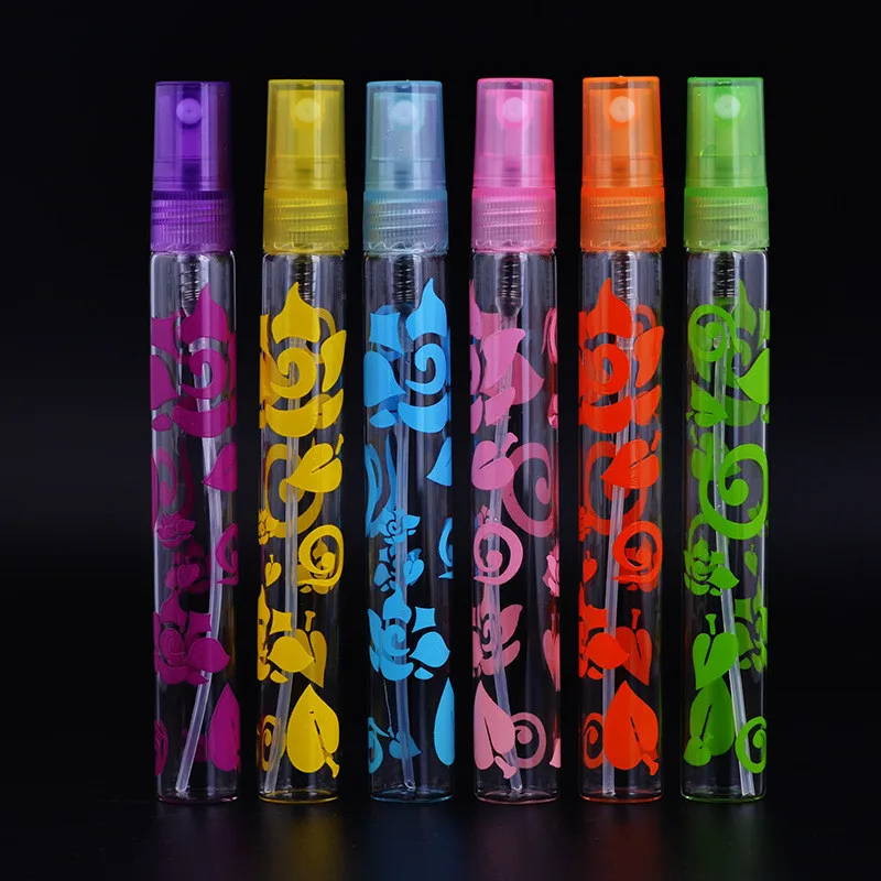 5Pcs 10ml Rose Crystal Cut Glass Perfume Spray Bottles Atomizer Refillable Empty | Красота и здоровье