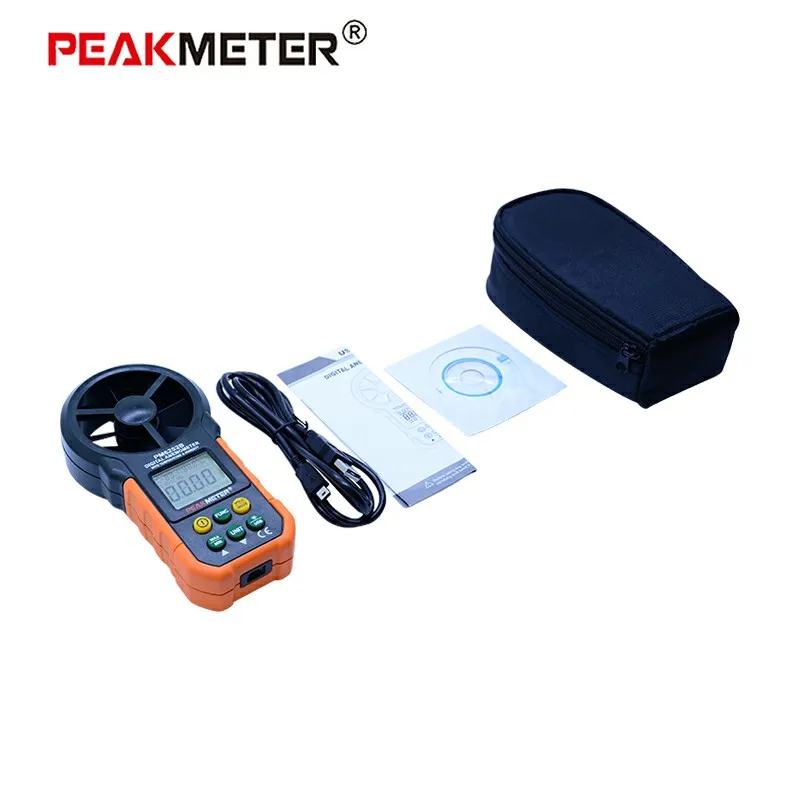 

MS6252B Digital Anemometer Wind Speed Air Volume Measurement USB Data uploading Air Humidity RH USB port