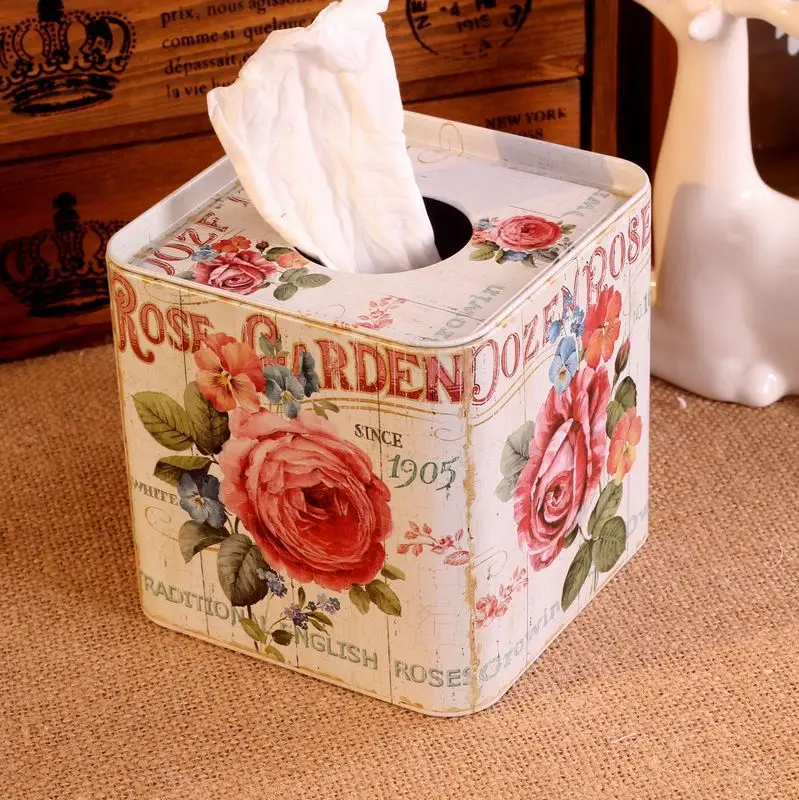 Розовый Полотенце Коробки Металлические Ящики Для Домашнего Декора Автомобиля