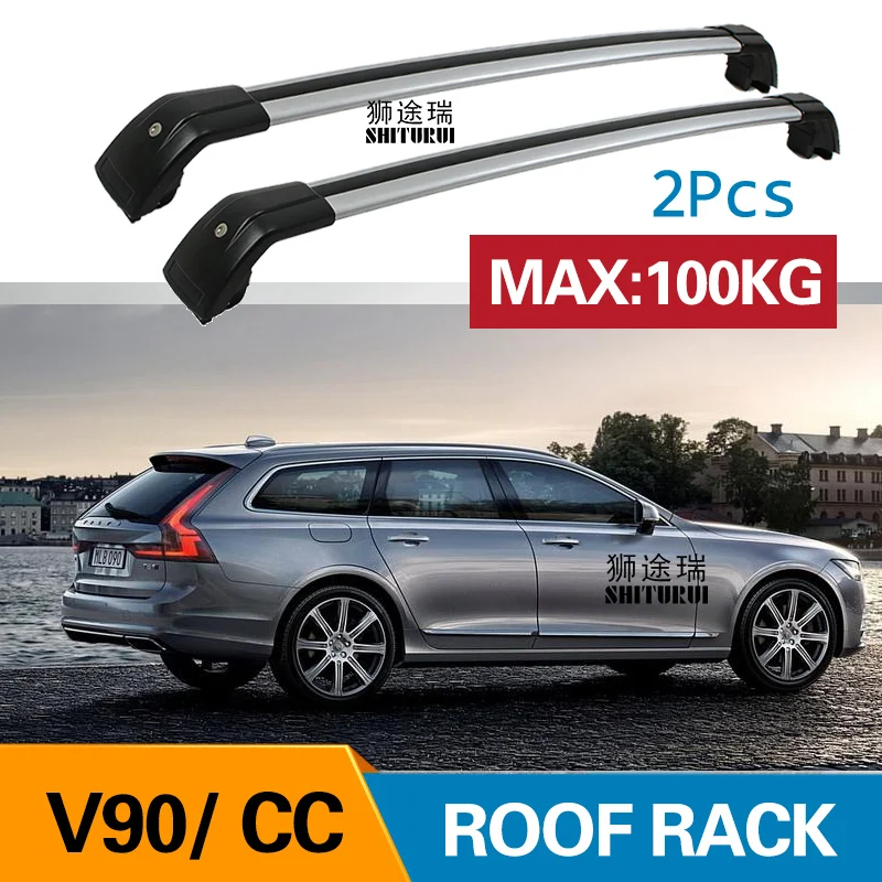 2 шт. рейки на крышу для Volvo V90 CC CROSS COUNTRY 235 236 2016 today боковые из алюминиевого сплава