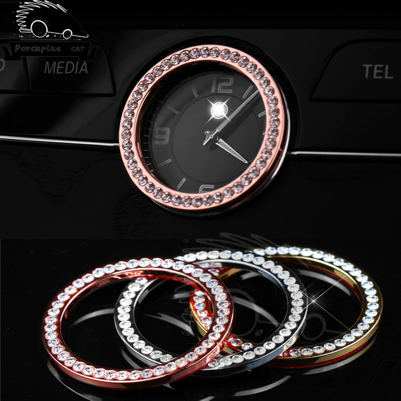 Часы времени консоль автомобиля крышка украшения кольцо наклейка для Mercedes C Class
