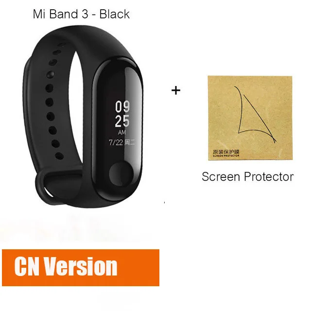 CN add film Xiaomi mi-браслет 3 mi band 2 Смарт-часы фитнес-Браслет фитнес-трекер OLED тачпад монитор сна пульс - Цвет: CN add film