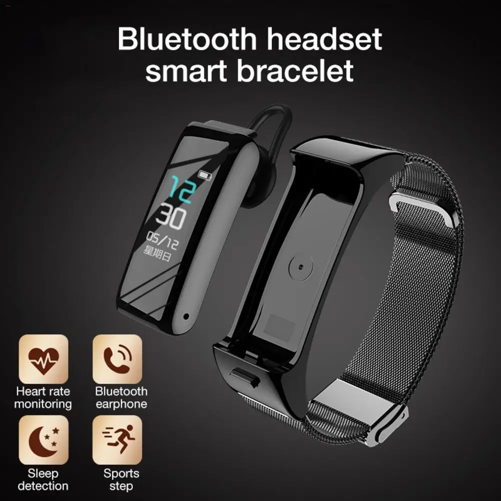 B6 0 96 дюймов Беспроводная bluetooth гарнитура два в одном звонок прослушивание музыки