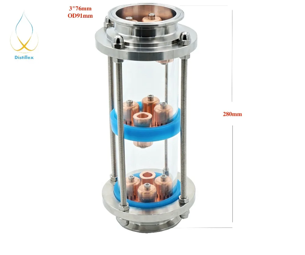 Mini 3 &quotмм 76 мм (OD91mm) 99.9% красный Медь 3шт. колпачковые тарелки Колонна для