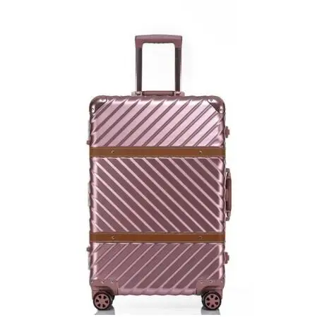 gold pink Carrylove 2" 24" 2" 29" алюминиевая рама прокатный багаж чемодан для путешествия жесткая Дорожная сумка на колесах - Цвет: gold pink