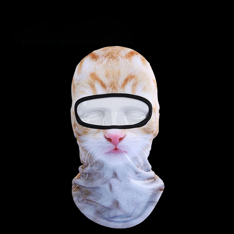3D принт маска для животных езды на велосипеде лыжная шапка зимняя Балаклава
