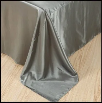 Набор постельного белья из шелка Королевский Комплект серебристо серого цвета