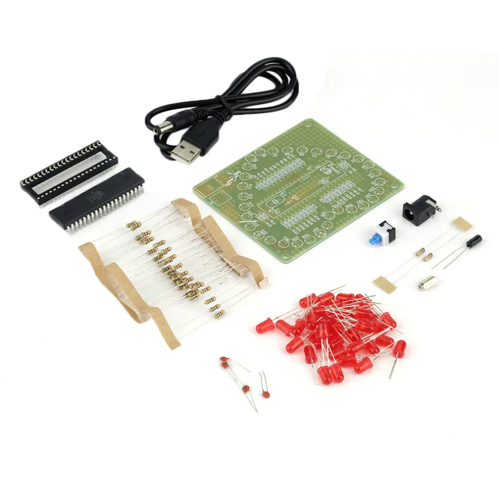 ICOCO 2017 новейший DIY набор в форме сердца светодиодный красный синий цветной