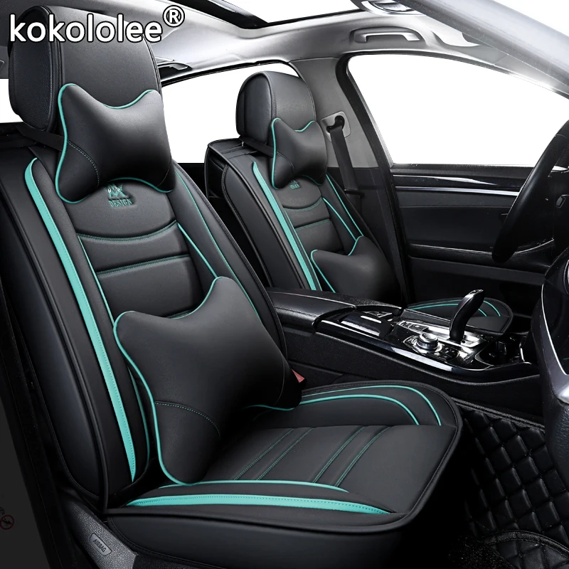 Кожаный чехол для автомобильного сиденья kokololee isuzu d max mazda 323 seat cordoba mg3 dodge challenger honda