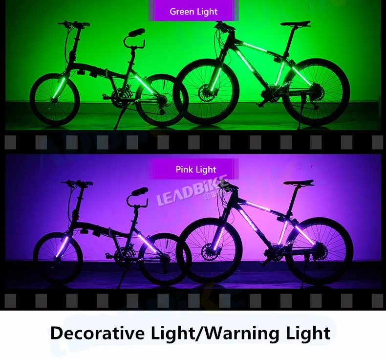 Leadbike, новинка, велосипедный передний/задний светильник, вилка, светильник, 8 моделей, 24 светодиода, для горного велосипеда, для дорожного велосипеда, Предупреждение ющий задний фонарь для ночной езды