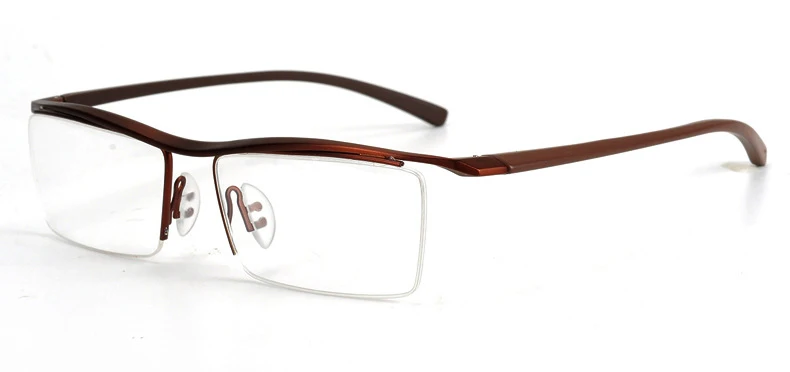 Browline Half Rim Titanium Metal Glasses Frame for Men Eyeglasses Fashion Cool Optical Eyewear Man Spectacles Prescription Frame