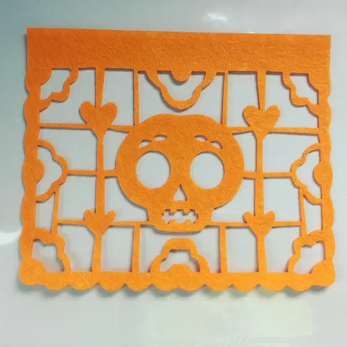 Skull orange Мексиканский День мертвых вечерние украшения баннер для детей Товары для дома loteria Мексиканская dia de los muertos - Цвет: Skull orange
