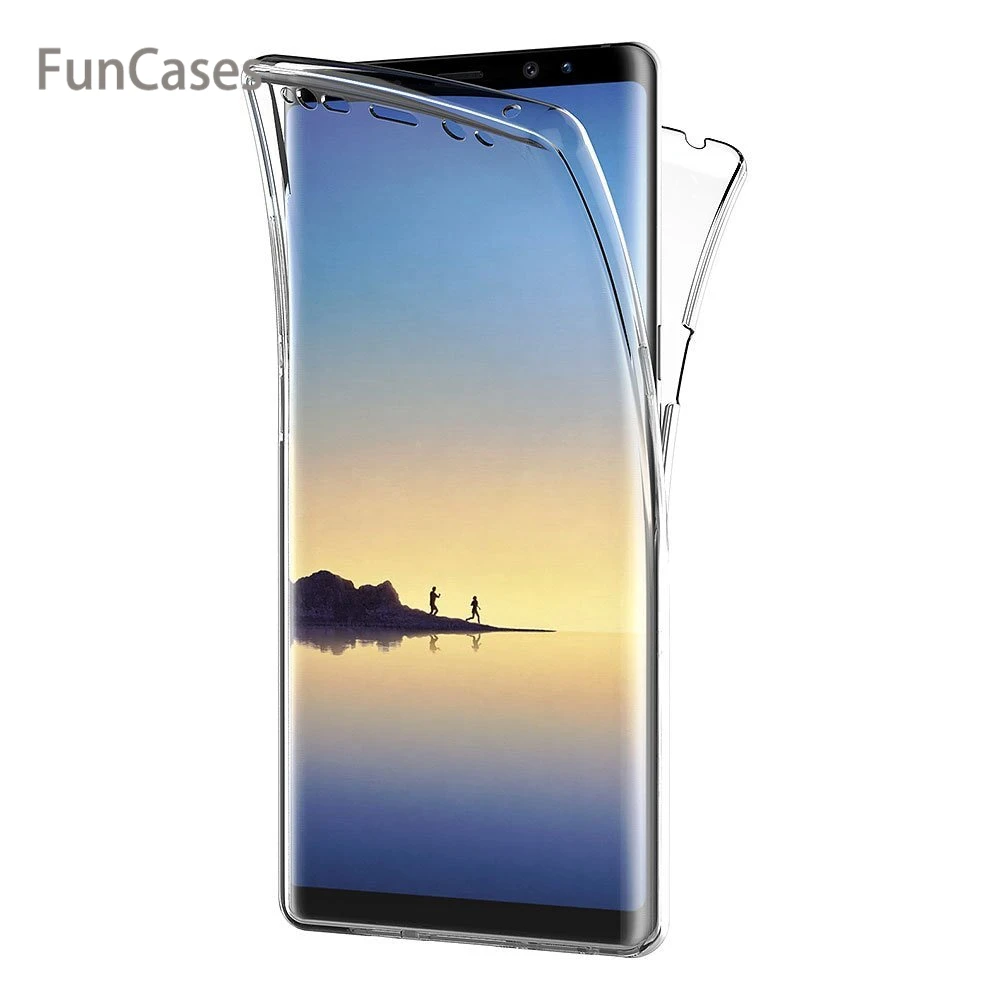 Для samsung Galaxy Note 8 чехол 360 градусов полное покрытие Мягкий Роскошный прозрачный
