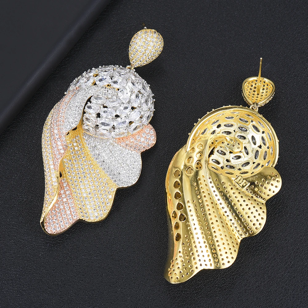 SISCATHY элегантные женские серьги капли Роскошные Большие массивные модные