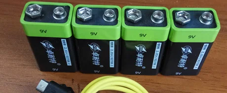 ZNTER S19 9V 400 мА/ч, USB, Перезаряжаемые 9В литий-полимерный Батарея RC Батарея для микрофона RC Аксессуары для видео-квадрокоптеров