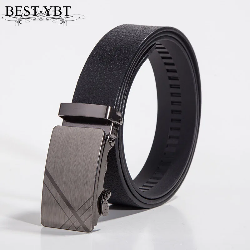 Best YBT Men Belt Imitation leather Alloy Automatic buckle Belt Business affairs Simple Fashion Casual Hot Selling Belt