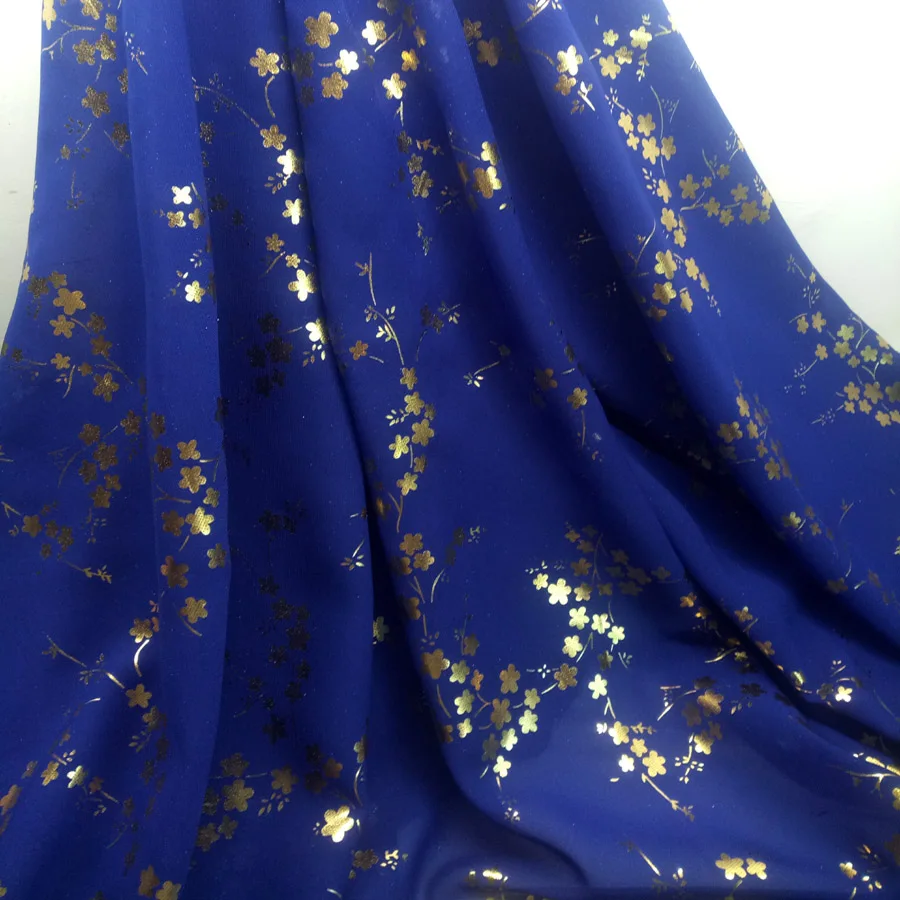 Танцевальное платье ткань для косплея шифон с бронзовым цветком сливы 100D