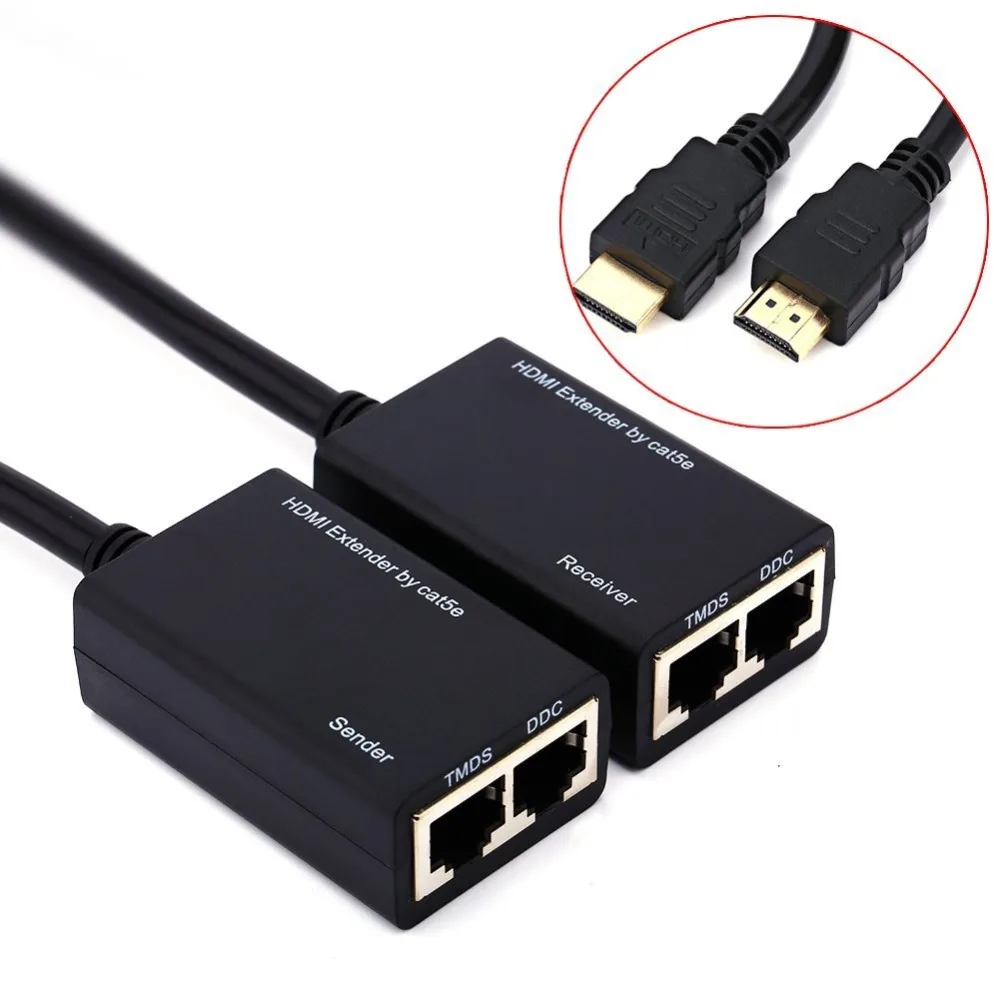 CUJMH HDMI удлинитель RJ45 CAT5e CAT6 кабель UTP LAN Ethernet Симметрирующий Ретранслятор 1080 p 3D для