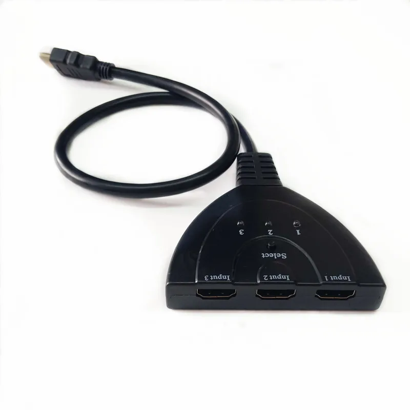 Black Мини 3 порта Переходник HDMI разветвитель Кабель 1.4b 4K* 2K 1080P Переключатель HDMI 3 в 1 выход порт концентратор для HDTV Xbox для PS3 для PS4 - Цвет: Black