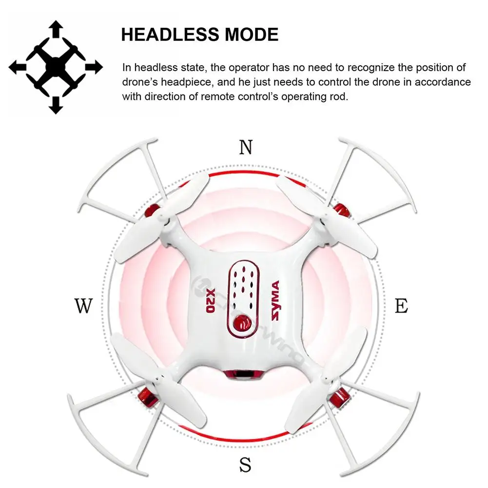 LeadingStar новейший квадракоптер с дистанционным управлением X20 2,4G 4CH 6-aixs Gyro Карманный Дрон RTF с головы один ключ возврата режим 3D-flip Функция игрушка