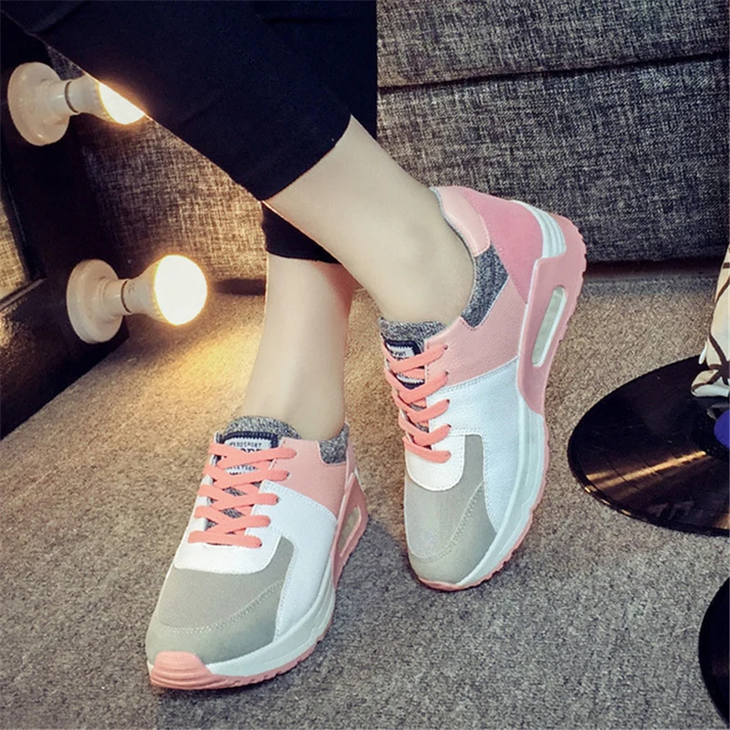 

Brand new Breathable Women Casual Shoes Vulcanize Female Fashion Sneakers Lace Up High Leisure Footwears New Girl student shoes