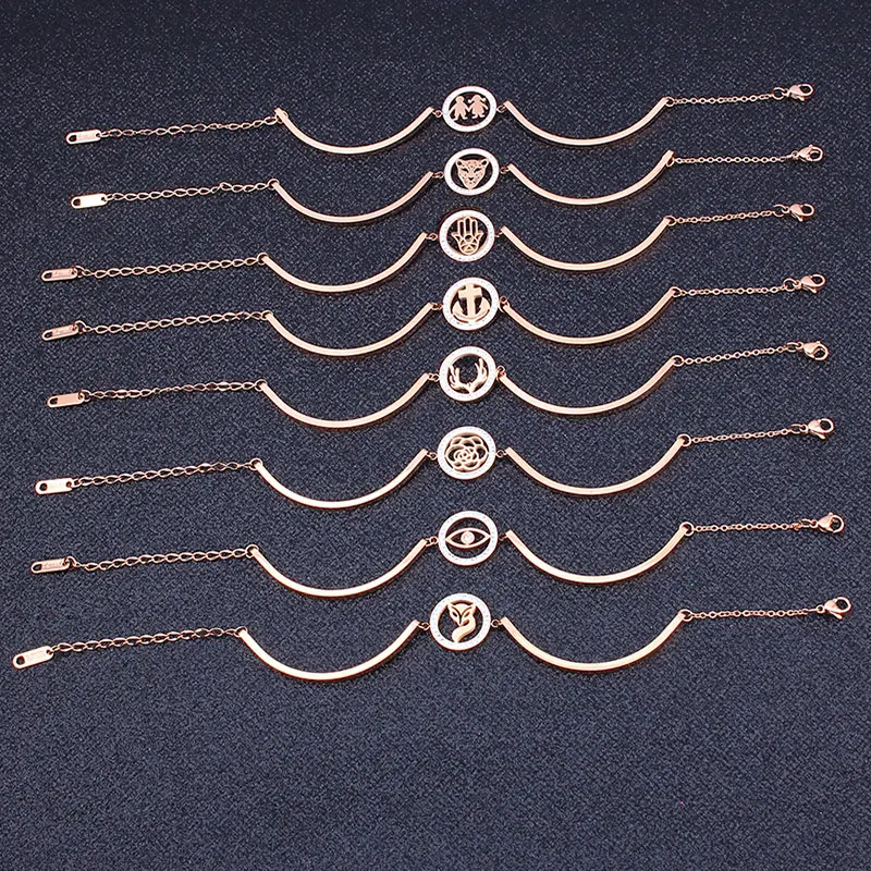 ZUUZ браслеты манжеты Модный золотой браслет нержавеющая сталь для женщин