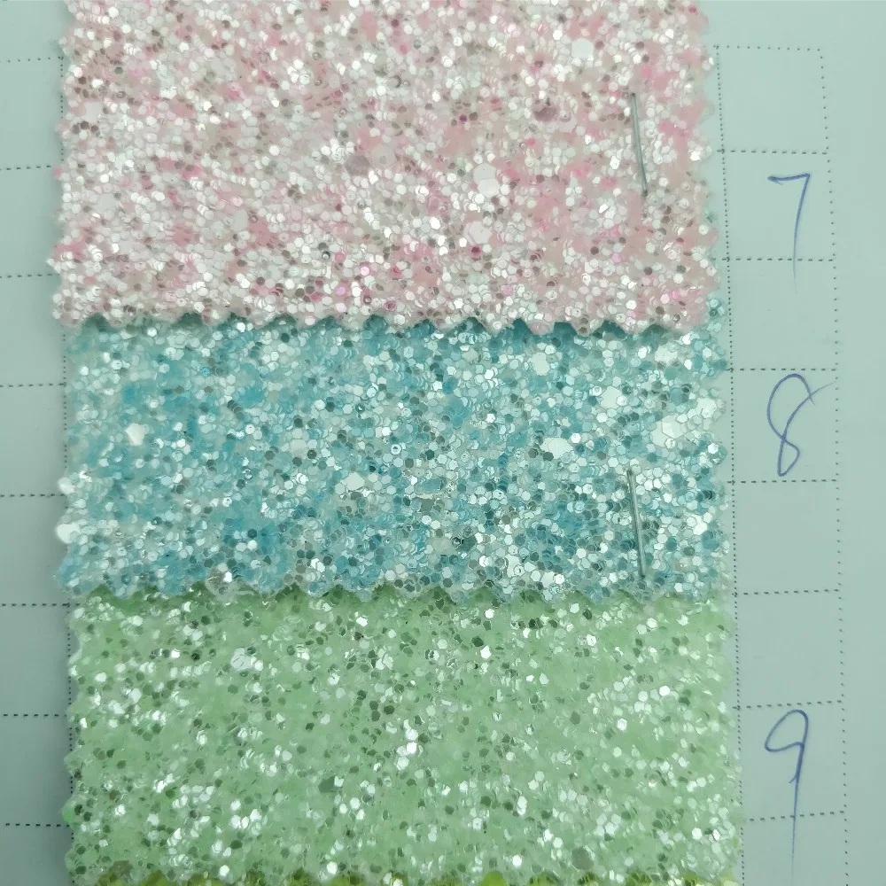 

NEW! glitter pink synthetic leather fabric PVC faux leather textile fabric 13 candy color bag decorative leather fabric