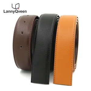 Мужской кожаный ремень LannyQveen с металлической пряжкой