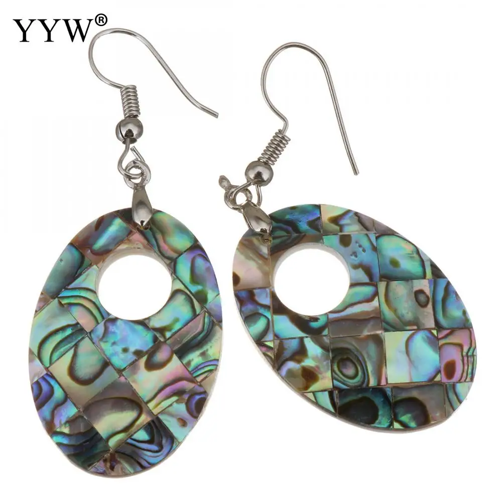 Женские серьги в виде раковины абалона овальные | Украшения и аксессуары
