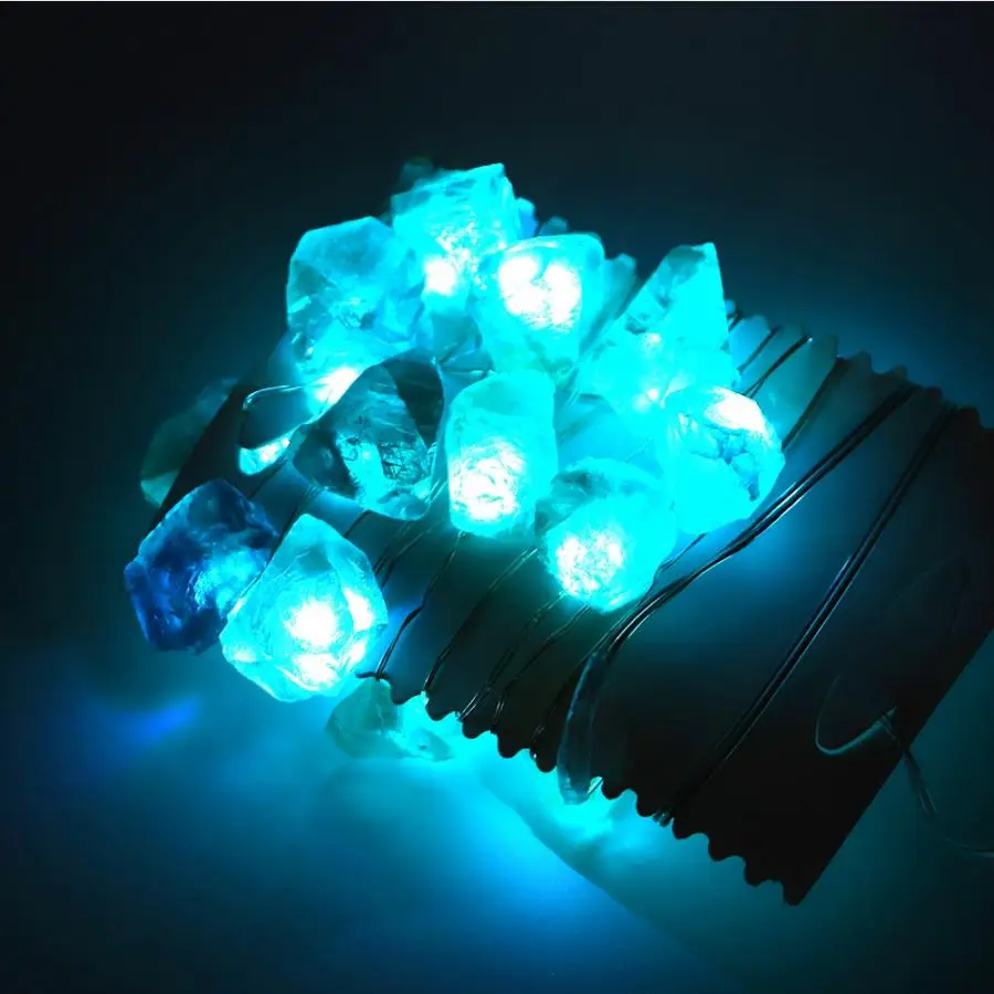 20LED струнный светильник s вечерние Свадебные Рождественские лампы натуральный флюорит медный провод без батареи декоративный светильник