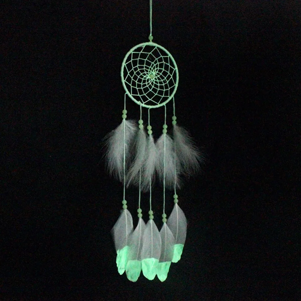Модный подарок индийский флуоресцентный Ловец снов Noctilucous Wind Chimes& висячий кулон Ловец снов Regalo - Цвет: B