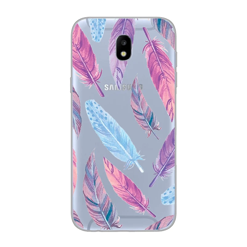 ciciber Cover For Samsung Galaxy J 8 7 6 5 4 3 2 1 Europe Pro Core Prime 2016 2017 2018 Phone Cases Soft TPU Fashion Feather |