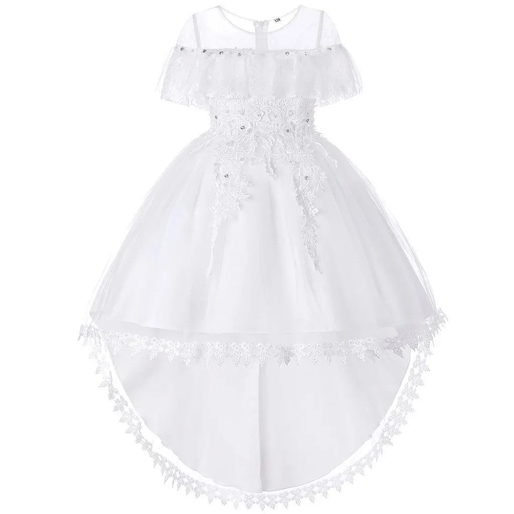 SAGACE Princess Dress Girls Costumes Little Girl Summer Bridesmaid Pageant Lace Ball Gown For Party |