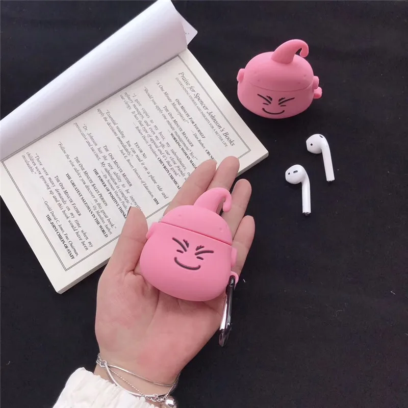 Case for Airpods 2 Accessories Bluetooth Earphone case for airpods Protective Cover Cute Silicone Dragon Ball with keychain