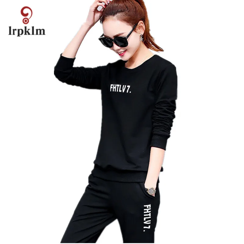 2017 Новый весенний сексуальный спортивный костюм женский комплект из 2 предметов