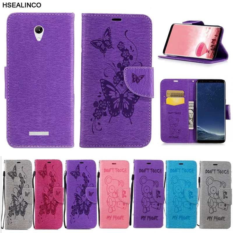 Чехол-Кошелек для Highscreen Power Five Pro из искусственной кожи с магнитным отделением