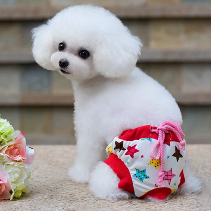 Гигиенические трусы для собаки сучки щенка санитарные милые звезды или бант