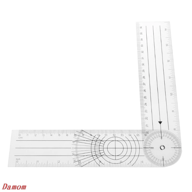 Userful мульти линейка 360 градусов Гониометр угол спинальной линейки