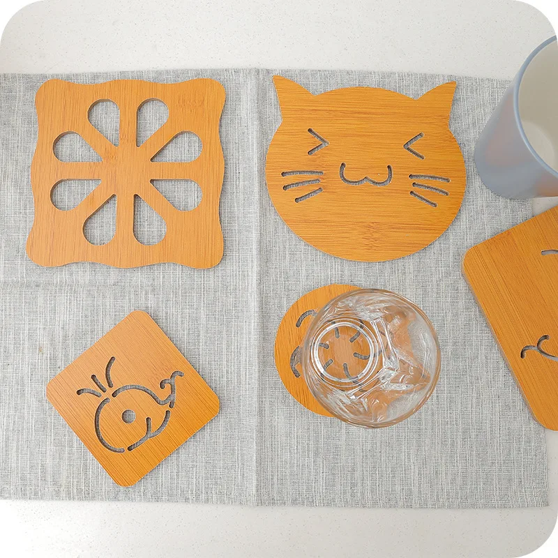 New Japan Style Wooden Bamboo Non-slip Heat Insulation Table Pot Mat Kitchen Decoration Pad Placement Holder F2409 | Дом и сад