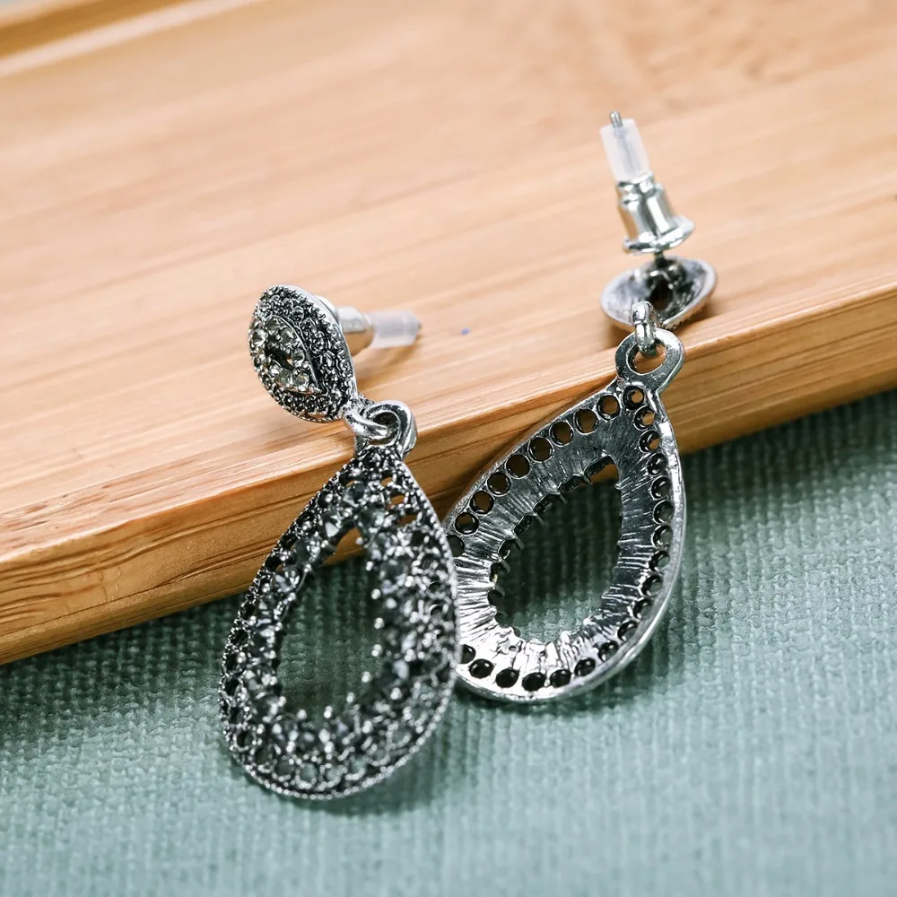 2017 Высокое качество Ретро барокко Стразы длинные висячие серьги для женщин и