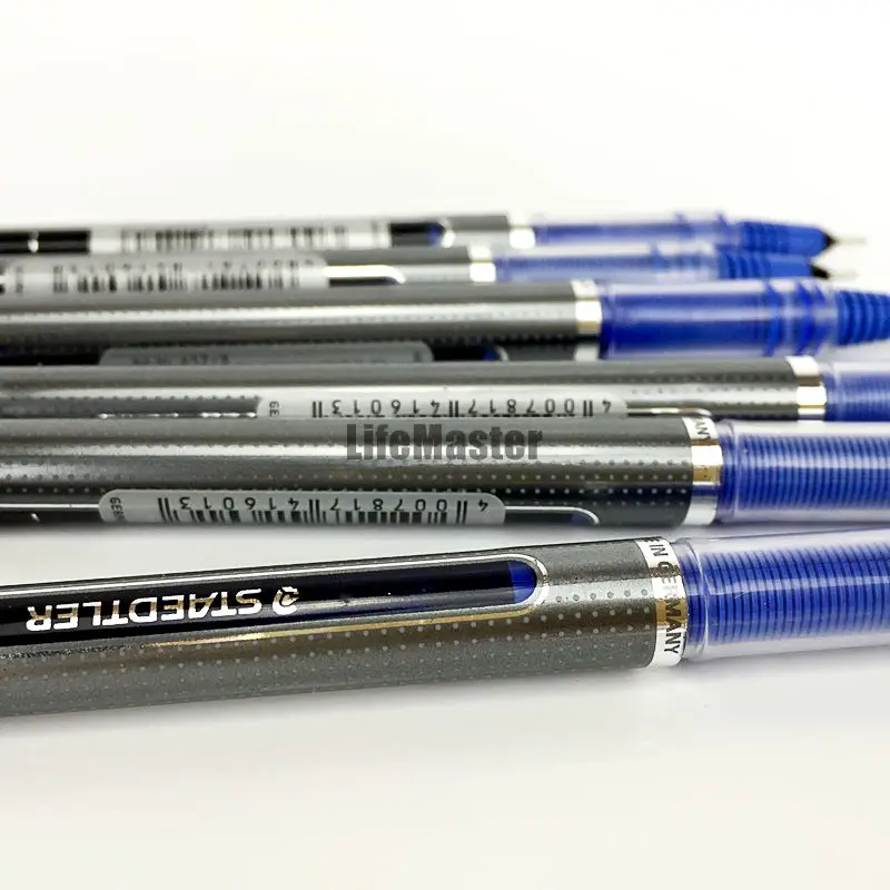 Гладкий супер хороший! Гелевая ручка Staedtler 0 5 мм синие жидкие чернила игла для