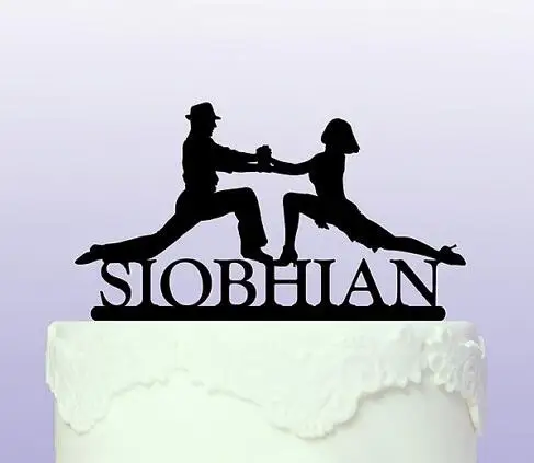 

custom mr&mrs Exhibition Dancer wedding Acrylic cake toppers bridal shower engagement party decorations