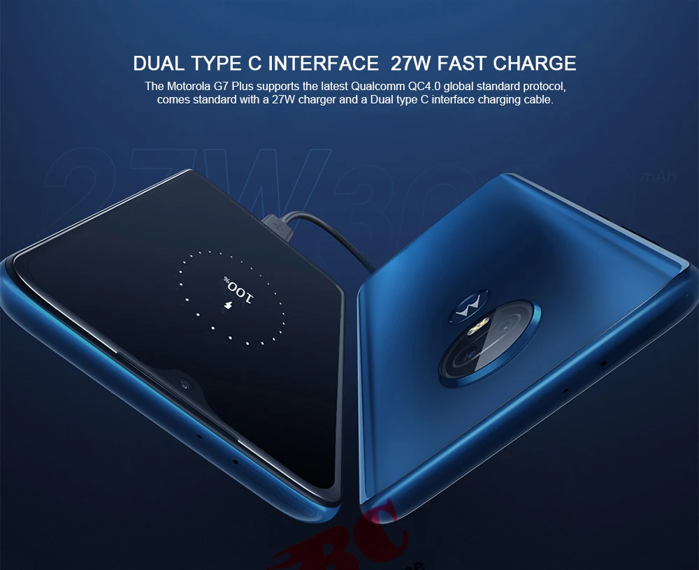 Смартфон Motorola G7 Plus Android 9,0 4G LTE 4 Гб ОЗУ 128 Гб ПЗУ двойная камера Snapdragon SDM636 Восьмиядерный 1,8 ГГц ZUI 10,0 3000 мАч