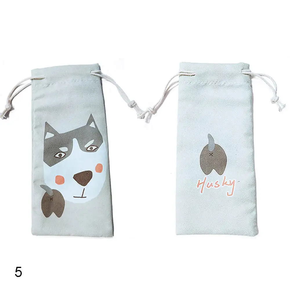 5 Sunglasses Bag 22 см* 9,5 см Модный корейский стиль Солнцезащитные очки сумка протектор мультфильм животное печатных очки аксессуары портативный царапин пылезащитный - Цвет: 5 Sunglasses Bag